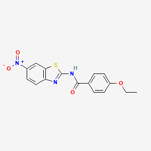 molecular formula C16H13N3O4S B5787049 4-ethoxy-N-(6-nitro-1,3-benzothiazol-2-yl)benzamide 