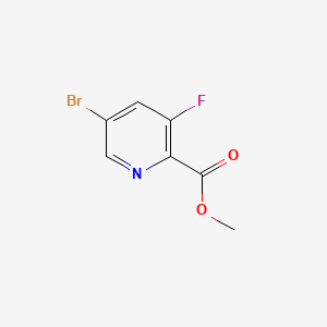 molecular formula C7H5BrFNO2 B578705 Methyl 5-bromo-3-fluoropyridine-2-carboxylate CAS No. 1211538-72-5