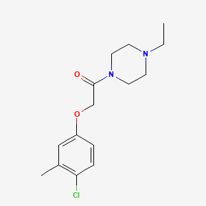 molecular formula C15H21ClN2O2 B5787058 1-[(4-chloro-3-methylphenoxy)acetyl]-4-ethylpiperazine 