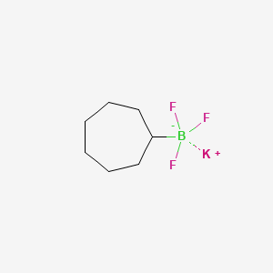 molecular formula C7H13BF3K B578706 Potassium cycloheptyltrifluoroborate CAS No. 1218908-72-5