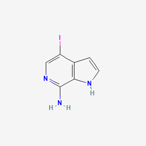 molecular formula C7H6IN3 B578707 4-Iodo-1H-pyrrolo[2,3-c]pyridin-7-amine CAS No. 1260386-61-5