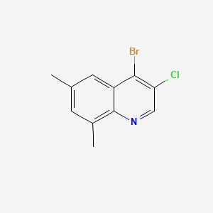 molecular formula C11H9BrClN B578709 4-Bromo-3-chloro-6,8-dimethylquinoline CAS No. 1209590-65-7