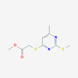 molecular formula C9H12N2O2S2 B5787105 methyl {[6-methyl-2-(methylthio)-4-pyrimidinyl]thio}acetate 