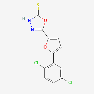 molecular formula C12H6Cl2N2O2S B5787129 5-[5-(2,5-dichlorophenyl)-2-furyl]-1,3,4-oxadiazole-2-thiol 
