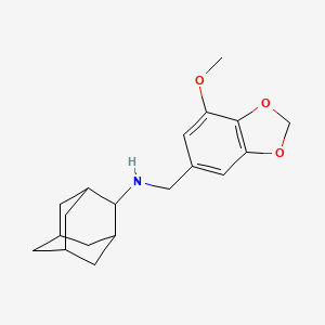 molecular formula C19H25NO3 B5787134 2-adamantyl[(7-methoxy-1,3-benzodioxol-5-yl)methyl]amine 