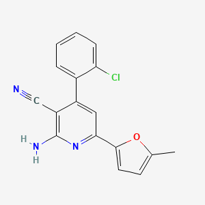 molecular formula C17H12ClN3O B5787139 2-amino-4-(2-chlorophenyl)-6-(5-methyl-2-furyl)nicotinonitrile 