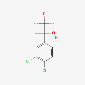 molecular formula C9H7Cl2F3O B578714 2-(3,4-Dichlorophenyl)-1,1,1-trifluoropropan-2-ol CAS No. 1247697-01-3