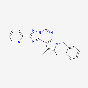 molecular formula C21H18N6 B5787152 7-benzyl-8,9-dimethyl-2-(2-pyridinyl)-7H-pyrrolo[3,2-e][1,2,4]triazolo[1,5-c]pyrimidine 