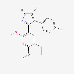 5-ethoxy-4-ethyl-2-[4-(4-fluorophenyl)-5-methyl-1H-pyrazol-3-yl]phenol