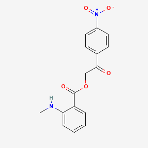 molecular formula C16H14N2O5 B5787165 2-(4-nitrophenyl)-2-oxoethyl 2-(methylamino)benzoate 
