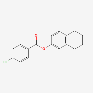molecular formula C17H15ClO2 B5787188 5,6,7,8-tetrahydro-2-naphthalenyl 4-chlorobenzoate 