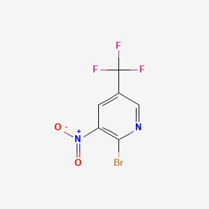 molecular formula C6H2BrF3N2O2 B578719 2-溴-3-硝基-5-(三氟甲基)吡啶 CAS No. 1214336-90-9