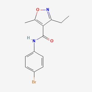 molecular formula C13H13BrN2O2 B5787215 N-(4-bromophenyl)-3-ethyl-5-methyl-4-isoxazolecarboxamide 