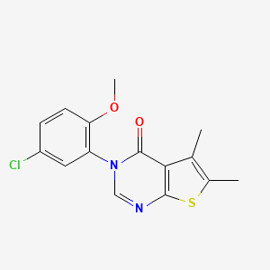 molecular formula C15H13ClN2O2S B5787224 3-(5-chloro-2-methoxyphenyl)-5,6-dimethylthieno[2,3-d]pyrimidin-4(3H)-one 