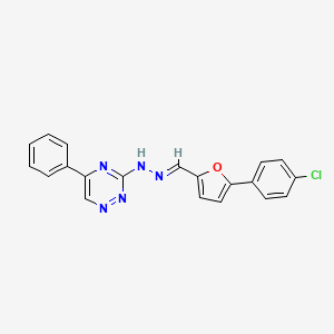 molecular formula C20H14ClN5O B5787242 5-(4-chlorophenyl)-2-furaldehyde (5-phenyl-1,2,4-triazin-3-yl)hydrazone 