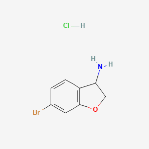 molecular formula C8H9BrClNO B578726 6-溴-2,3-二氢苯并呋喃-3-胺盐酸盐 CAS No. 1215339-86-8