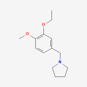 molecular formula C14H21NO2 B5787261 1-(3-ethoxy-4-methoxybenzyl)pyrrolidine 