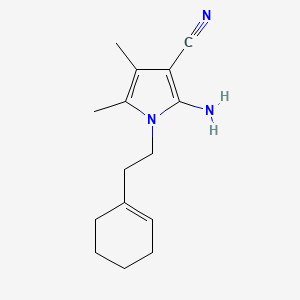 molecular formula C15H21N3 B5787269 2-amino-1-(2-cyclohex-1-en-1-ylethyl)-4,5-dimethyl-1H-pyrrole-3-carbonitrile 