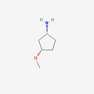molecular formula C6H13NO B578727 (1R,3S)-3-methoxycyclopentan-1-amine CAS No. 1268522-02-6