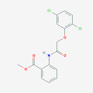 molecular formula C16H13Cl2NO4 B5787295 methyl 2-{[(2,5-dichlorophenoxy)acetyl]amino}benzoate 