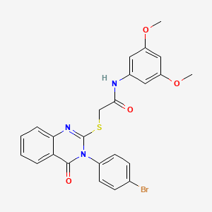 molecular formula C24H20BrN3O4S B5787300 2-{[3-(4-bromophenyl)-4-oxo-3,4-dihydro-2-quinazolinyl]thio}-N-(3,5-dimethoxyphenyl)acetamide 
