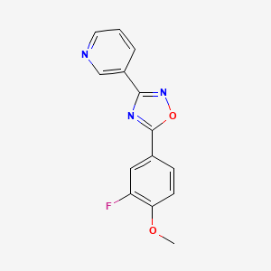 molecular formula C14H10FN3O2 B5787309 3-[5-(3-氟-4-甲氧基苯基)-1,2,4-噁二唑-3-基]吡啶 