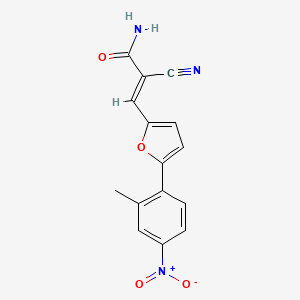 molecular formula C15H11N3O4 B5787314 2-cyano-3-[5-(2-methyl-4-nitrophenyl)-2-furyl]acrylamide 