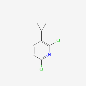 molecular formula C8H7Cl2N B578732 2,6-Dichloro-3-cyclopropylpyridine CAS No. 1211529-21-3