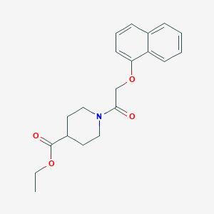molecular formula C20H23NO4 B5787339 ethyl 1-[(1-naphthyloxy)acetyl]-4-piperidinecarboxylate 