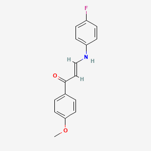 3-[(4-fluorophenyl)amino]-1-(4-methoxyphenyl)-2-propen-1-one