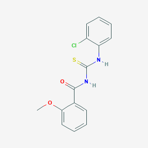 molecular formula C15H13ClN2O2S B5787360 N-{[(2-chlorophenyl)amino]carbonothioyl}-2-methoxybenzamide 