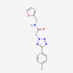 molecular formula C14H12ClN5O2 B5787363 2-[5-(4-chlorophenyl)-2H-tetrazol-2-yl]-N-(2-furylmethyl)acetamide 