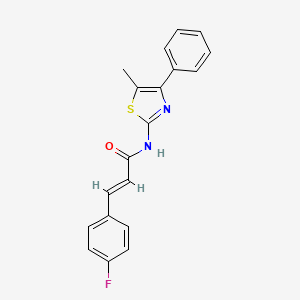 molecular formula C19H15FN2OS B5787390 3-(4-fluorophenyl)-N-(5-methyl-4-phenyl-1,3-thiazol-2-yl)acrylamide 