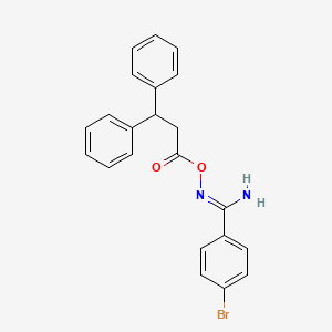 4-bromo-N'-[(3,3-diphenylpropanoyl)oxy]benzenecarboximidamide