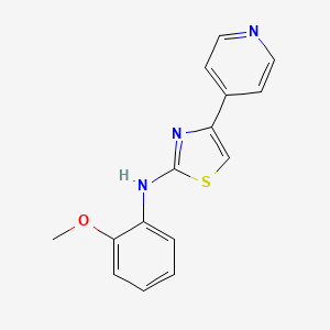 molecular formula C15H13N3OS B5787402 N-(2-methoxyphenyl)-4-(4-pyridinyl)-1,3-thiazol-2-amine 