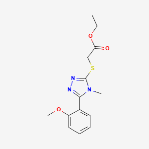molecular formula C14H17N3O3S B5787409 ethyl {[5-(2-methoxyphenyl)-4-methyl-4H-1,2,4-triazol-3-yl]thio}acetate 