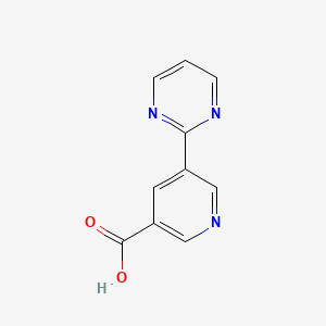 molecular formula C10H7N3O2 B578741 5-(Pyrimidin-2-yl)pyridine-3-carboxylic acid CAS No. 1237518-66-9