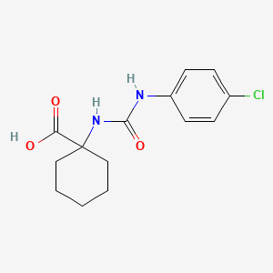 molecular formula C14H17ClN2O3 B5787418 1-({[(4-chlorophenyl)amino]carbonyl}amino)cyclohexanecarboxylic acid 