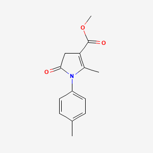 molecular formula C14H15NO3 B5787433 methyl 2-methyl-1-(4-methylphenyl)-5-oxo-4,5-dihydro-1H-pyrrole-3-carboxylate 