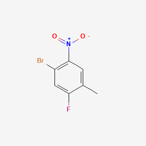 B578744 1-Bromo-5-fluoro-4-methyl-2-nitrobenzene CAS No. 1345471-69-3