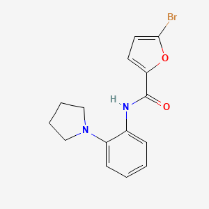 molecular formula C15H15BrN2O2 B5787442 5-bromo-N-[2-(1-pyrrolidinyl)phenyl]-2-furamide 