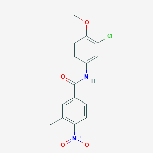 molecular formula C15H13ClN2O4 B5787443 N-(3-chloro-4-methoxyphenyl)-3-methyl-4-nitrobenzamide 