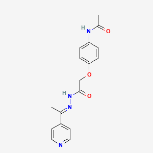 N-[4-(2-oxo-2-{2-[1-(4-pyridinyl)ethylidene]hydrazino}ethoxy)phenyl]acetamide