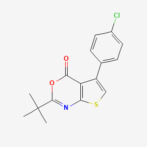 molecular formula C16H14ClNO2S B5787468 2-tert-butyl-5-(4-chlorophenyl)-4H-thieno[2,3-d][1,3]oxazin-4-one 