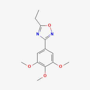 molecular formula C13H16N2O4 B5787474 5-ethyl-3-(3,4,5-trimethoxyphenyl)-1,2,4-oxadiazole 