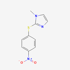 molecular formula C10H9N3O2S B5787482 1-甲基-2-[(4-硝基苯基)硫]-1H-咪唑 