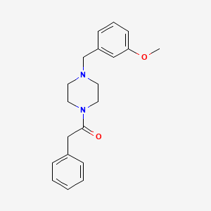 molecular formula C20H24N2O2 B5787496 1-(3-methoxybenzyl)-4-(phenylacetyl)piperazine 