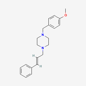 molecular formula C21H26N2O B5787504 1-(4-methoxybenzyl)-4-(3-phenyl-2-propen-1-yl)piperazine 