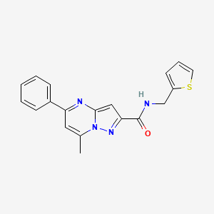 molecular formula C19H16N4OS B5787505 7-methyl-5-phenyl-N-(2-thienylmethyl)pyrazolo[1,5-a]pyrimidine-2-carboxamide 