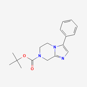 molecular formula C17H21N3O2 B578751 7-Boc-3-phenyl-5,6,7,8-tetrahydroimidazo[1,2-A]pyrazine CAS No. 1226776-87-9